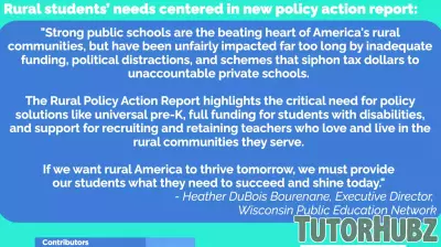 Wisconsin Coalition Advocates for Rural Education Progress